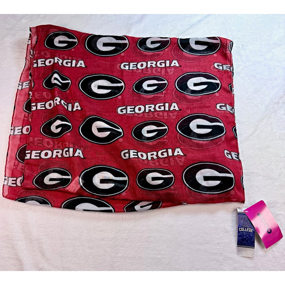 Georgia Bulldogs FOCO Officially Licensed Sheer Infinity Scarf All Over Print